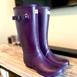 Hunter Rain Boots Rare Purple